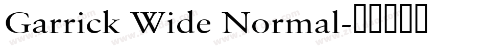 Garrick Wide Normal字体转换